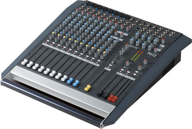 Allen & Heath PA12 8-Mono 2-Dual Stereo Input Mixing Desk • Orange audio